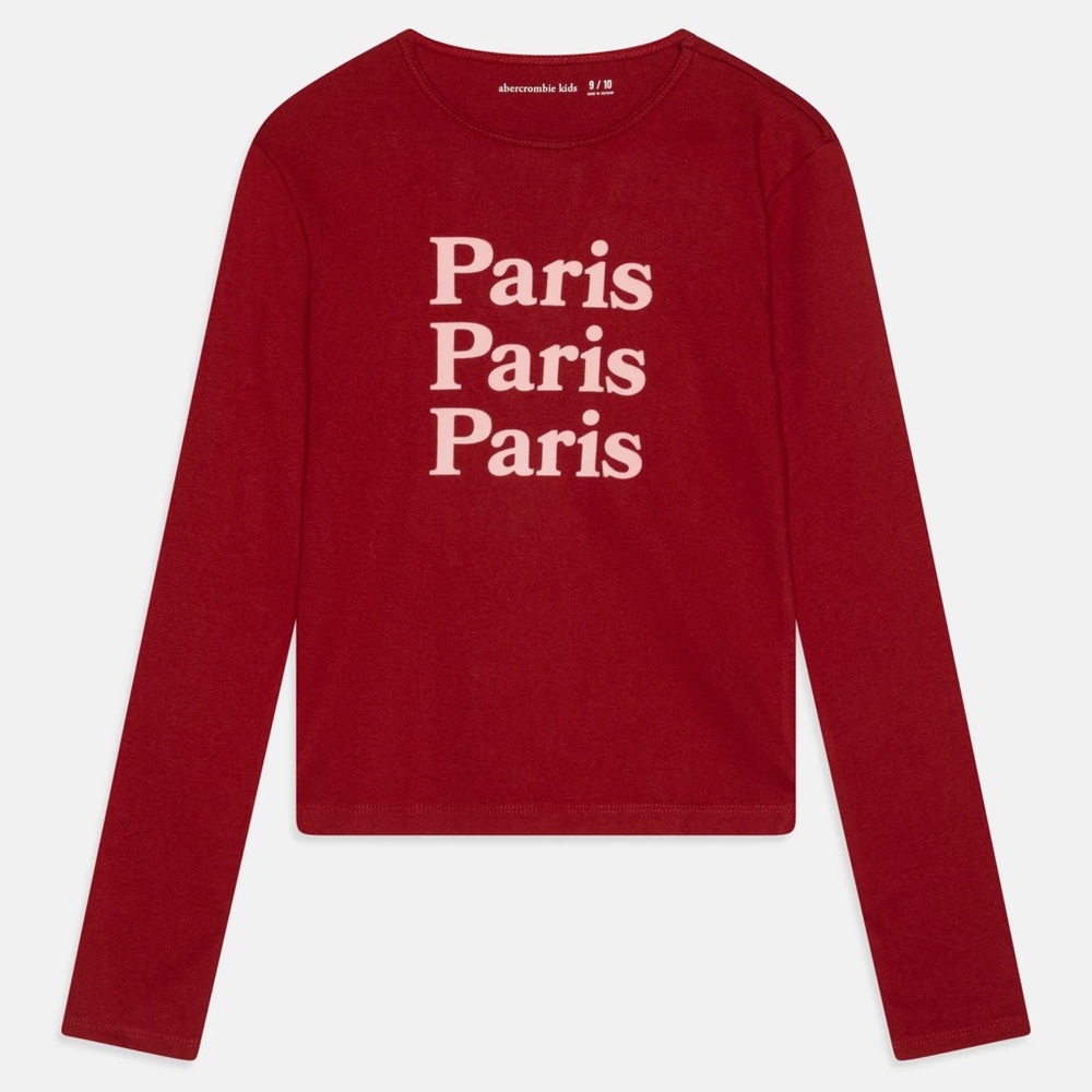 NEW Abercrombie Kids Paris Long Sleeve Shirt size 5 / 6